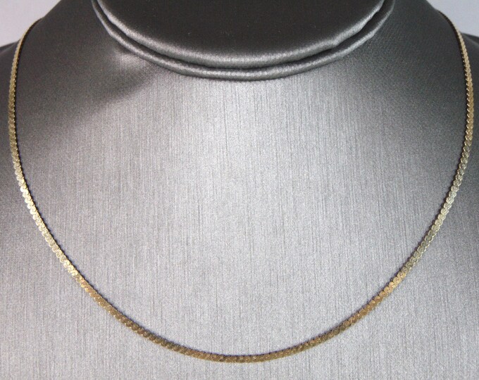 Womens Vintage Estate 14K Yellow Gold Necklace 6.6g E2472
