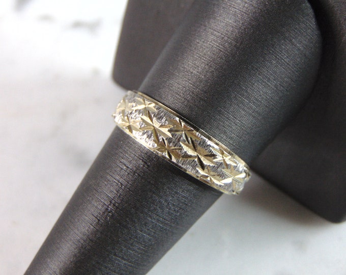 Womens Vintage Estate Sterling Silver Modernist Ring 3.2g E2597