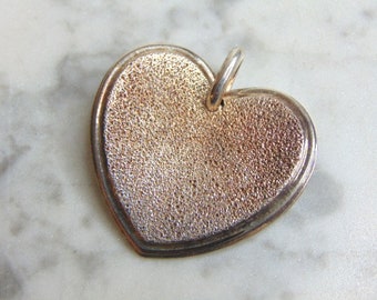 Womens Vintage Estate Sterling Silver Heart Pendant 14.7g E4811