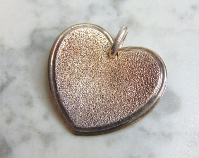 Womens Vintage Estate Sterling Silver Heart Pendant 14.7g E4811