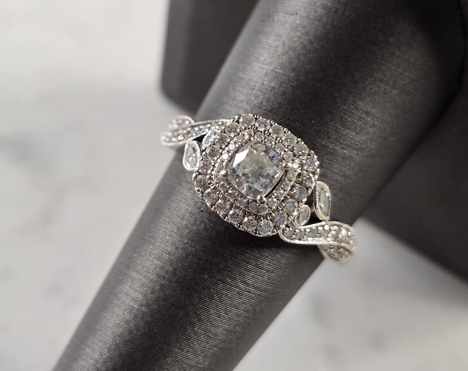Womens Vintage Estate 14k White Gold Neil Lane Diamond Ring 5.1g #E4794