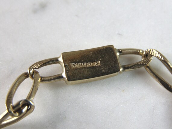 Mens Vintage Estate 10k Yellow Gold Chain Link ID… - image 5