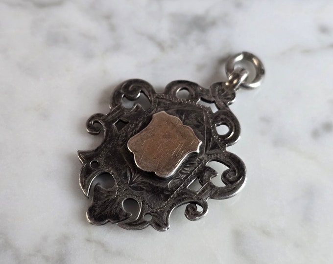 Antique English Sterling Silver Watch Fob Medal 10.1g E7510