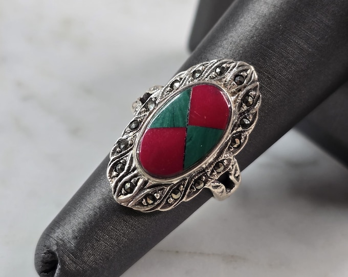 Womens Vintage Estate Sterling Silver Southwestern Zuni Ring 6.2g E649