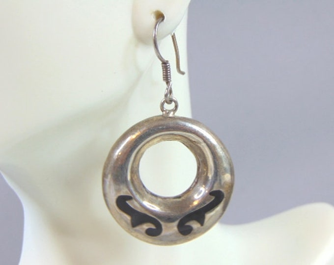 Womens Vintage Estate Sterling Silver Earrings 17.4g E2644