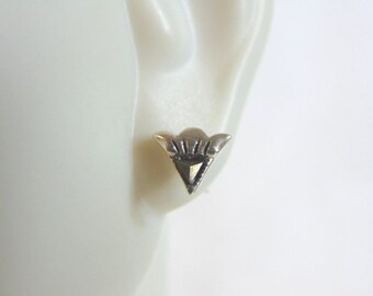 Womens Vintage Estate Sterling Silver Earrings 1.1g E5393