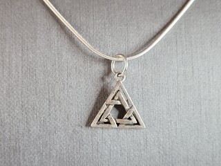 Collana Donna Con Nodo Celtico E Agata Muschiata - Argento Sterling 925 - Simbolo Infinito