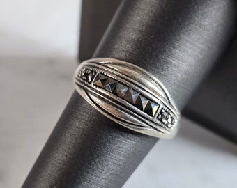 Womens Vintage Estate Sterling Silver Modernist Ring 4.0g E7420