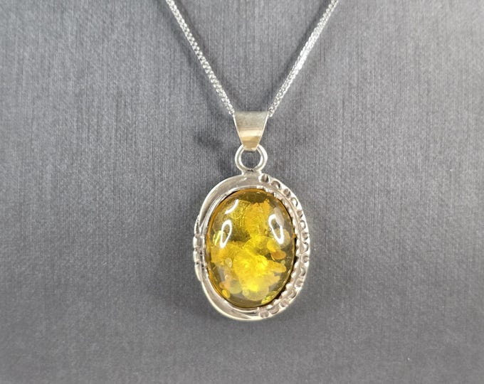 Womens Vintage Estate Sterling Silver Modernist Pendant Necklace 13.1g E7129