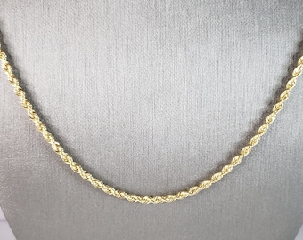 Vintage Estate Michael Anthony 14K Yellow Gold Rope Necklace 15.0g E2535
