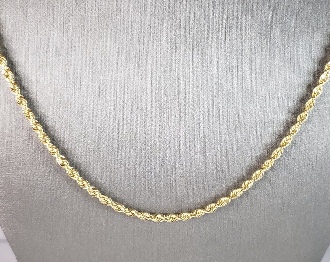 Vintage Estate Michael Anthony 14K Yellow Gold Rope Necklace 15.0g E2535