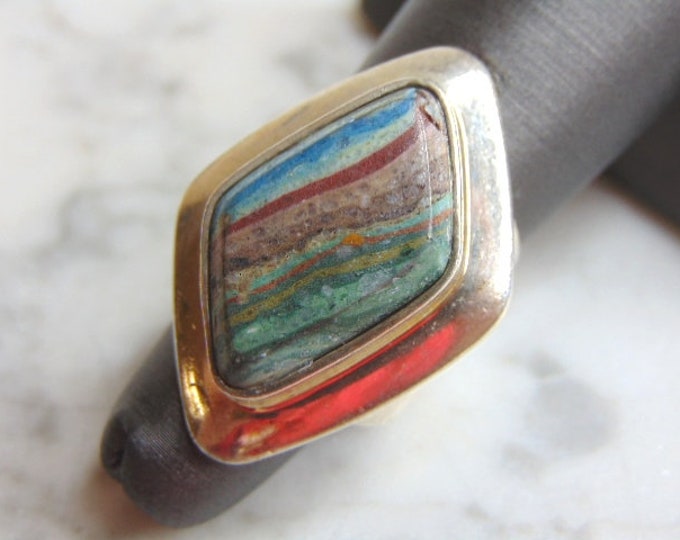 Women's Vintage Estate Sterling Silver Modernest Ring 12.7g E4756