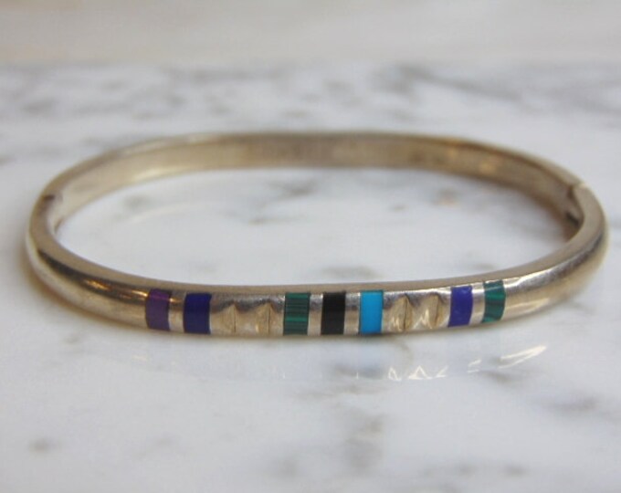 Womens Vintage Estate Sterling Silver Modernist Bracelet 26.6g E5019