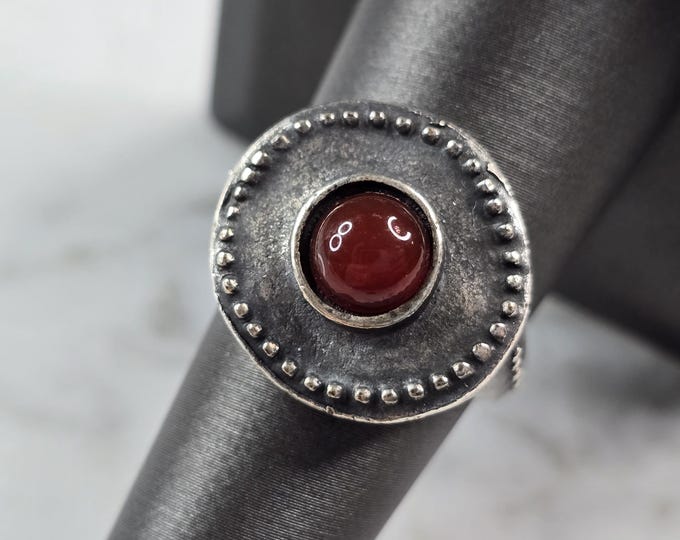 Womens Vintage Estate Sterling Silver Modernist Ring 9.9g E3851