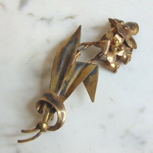 Womens Vintage Estate Sterling Silver Floral Brooch 12.2g E5436