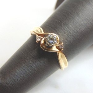 Womens Vintage Estate 14K Yellow Gold Diamond Ring, 2.4g E973