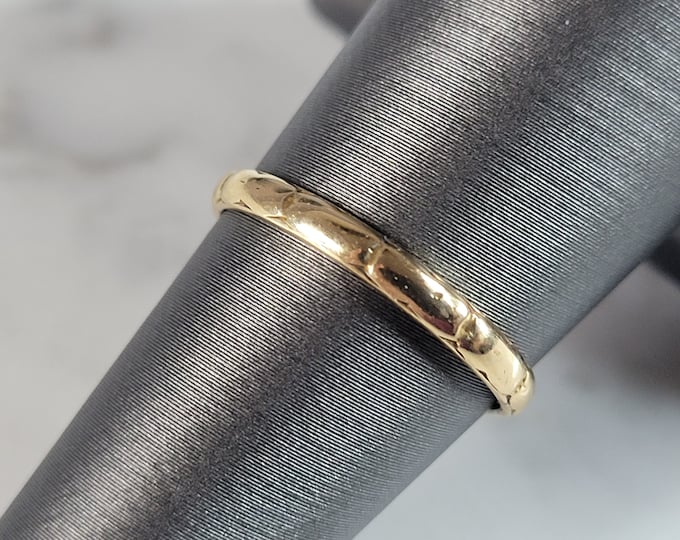 Womens Vintage Estate 14K Yellow Gold Wedding Band Ring 2.0g E6615