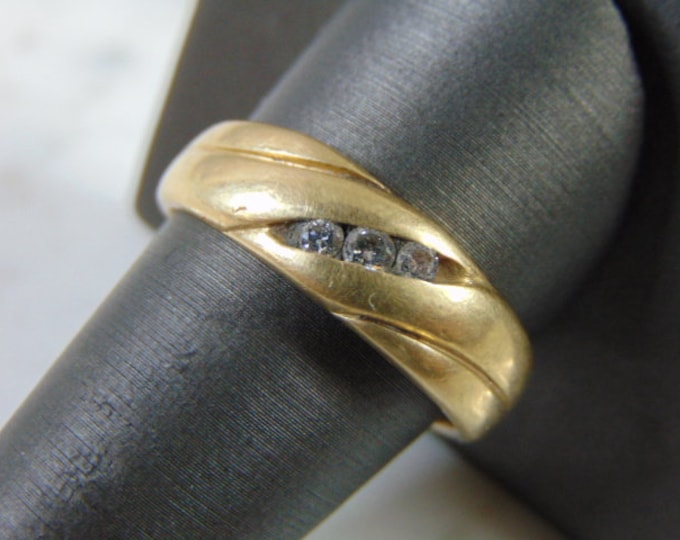 Men's Vintage Estate 14K Yellow Gold Diamond Ring 7.7g E1723