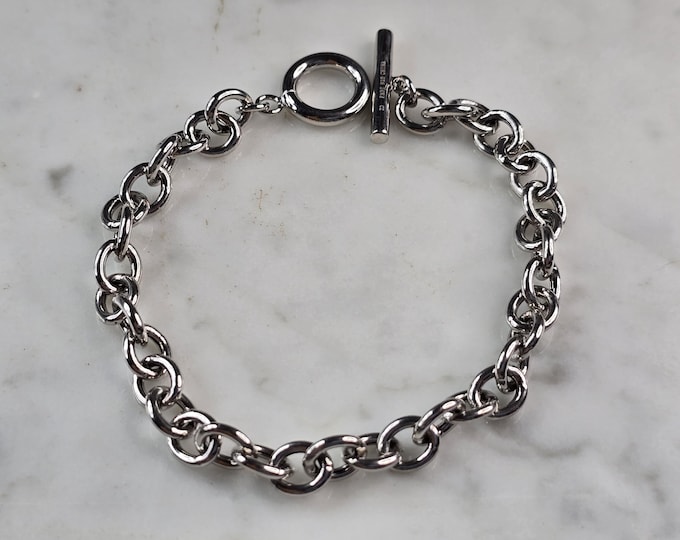 Womens Vintage Estate Sterling Silver Bracelet 8.4g E4956