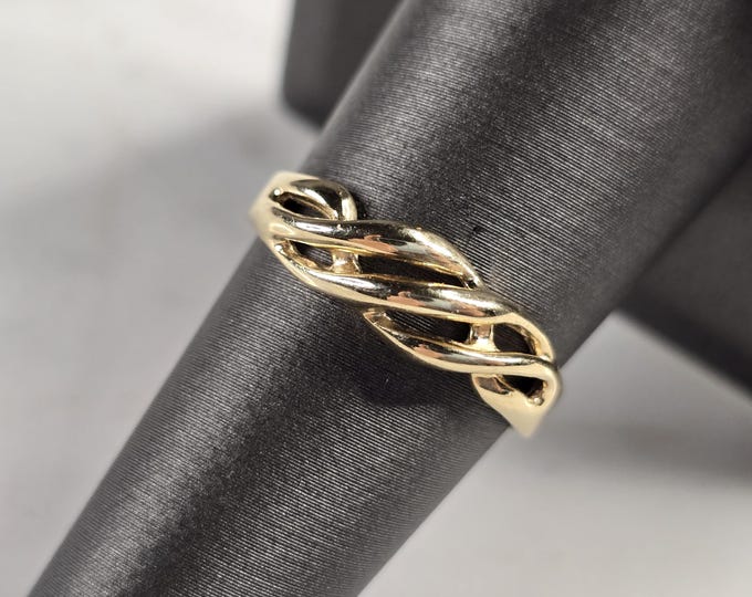 Women's Vintage Estate 14K Gold Modernist Ring by Michael Anthony, 2.6g E7826