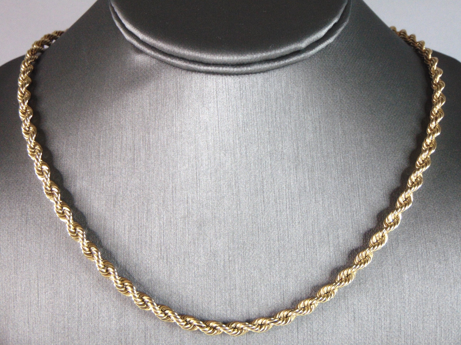 Men's Amazing 14k Yellow Gold Finish Rope Chain Necklace – Brand New, Gold Filled