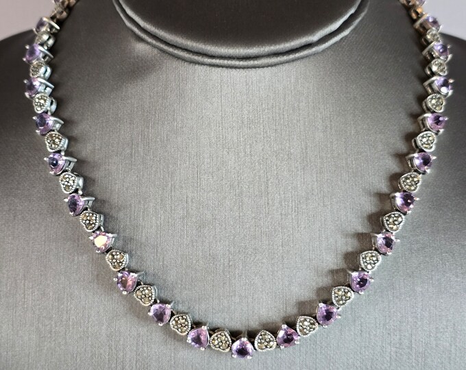 Womens Vintage Estate Sterling Silver Modernist Necklace 53.7g E7680