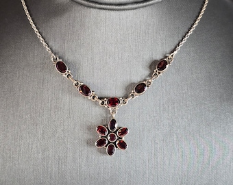 Womens Vintage Estate Sterling Silver Modernist Necklace 11.7g E7708