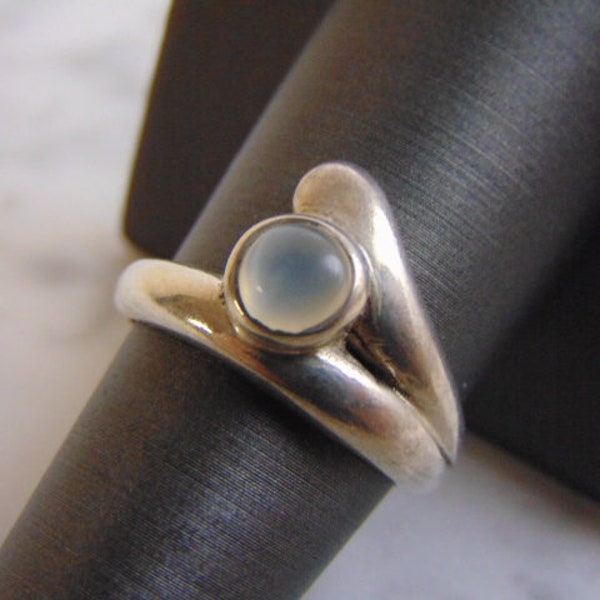 Womens Vintage Estate Sterling Silver Modernist Ring 5.6g #E3435