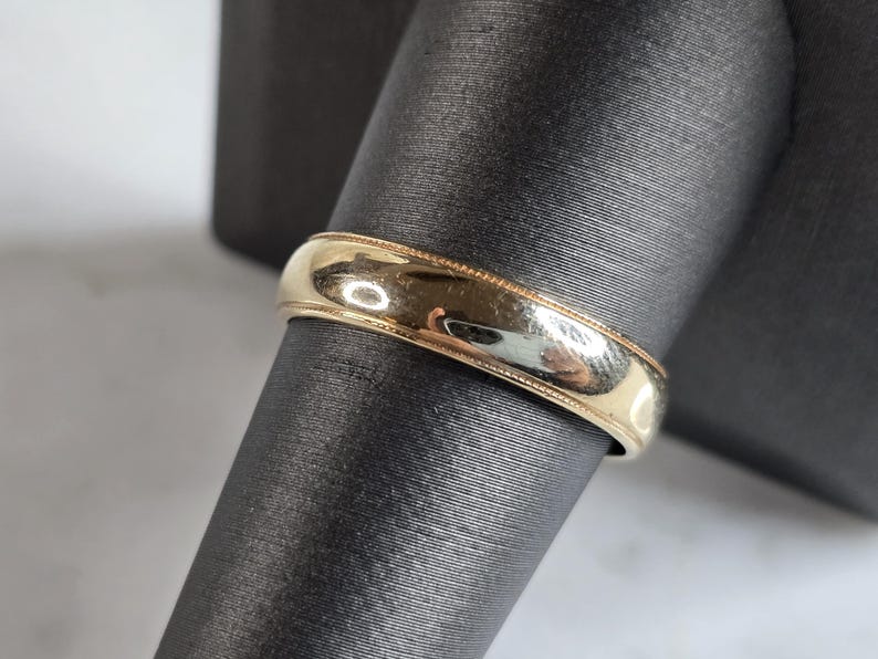 Mens Vintage Estate 14K Yellow Gold Wedding Band Ring 4.2g E6904 - Etsy