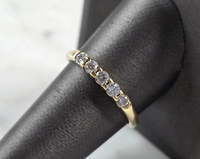 Womens Vintage Estate 14k Yellow Gold Diamond Ring 2.5g #E4916