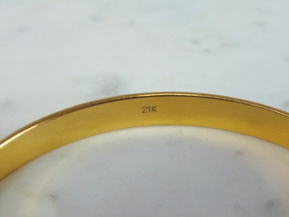 Womens Vintage Estate 21k Yellow Gold Bangle Brac… - image 3