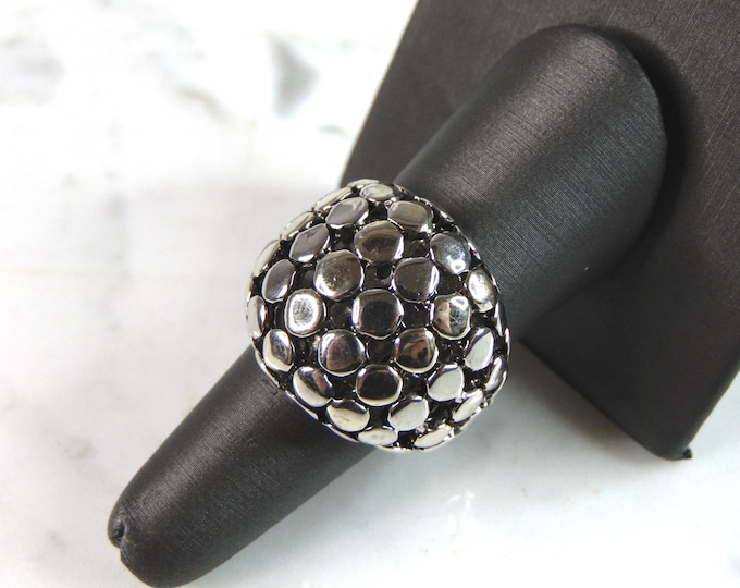 Womens Vintage Estate Sterling Silver Modernist Ring 15.4g E961