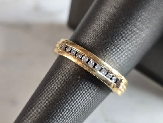 Womens Vintage Estate 14K Gold Diamond Ring 4.1g … - image 1