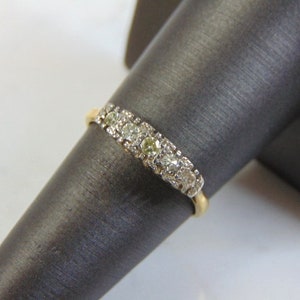Vintage Estate Women's 14K Yellow Gold, Diamond Ring, 2.2g E3269