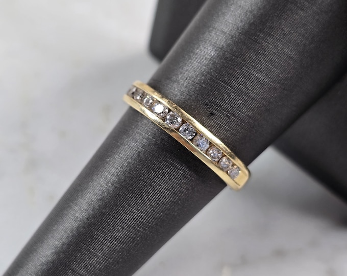 Womens Vintage Estate 14k Yellow Gold Diamond Ring 3.0g #E4913