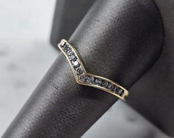 Womens Vintage Estate 14K Yellow Gold Diamond Ring 2.1g E3452