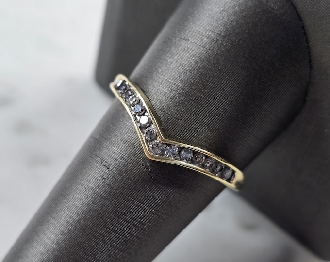 Womens Vintage Estate 14K Yellow Gold Diamond Ring 2.1g E3452