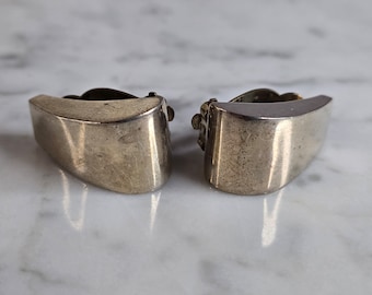Womens Vintage Estate Sterling Silver Zina Earrings 11.7g E7587