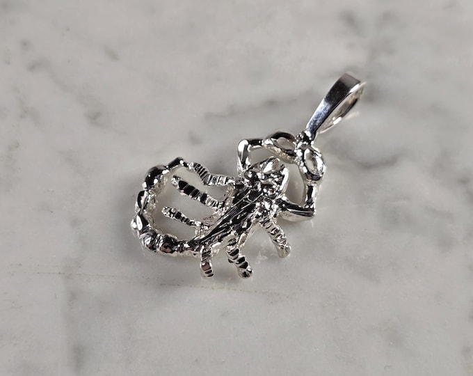 Sterling Silver Scorpion Scorpio Zodiac Pendant 5.4g E4308