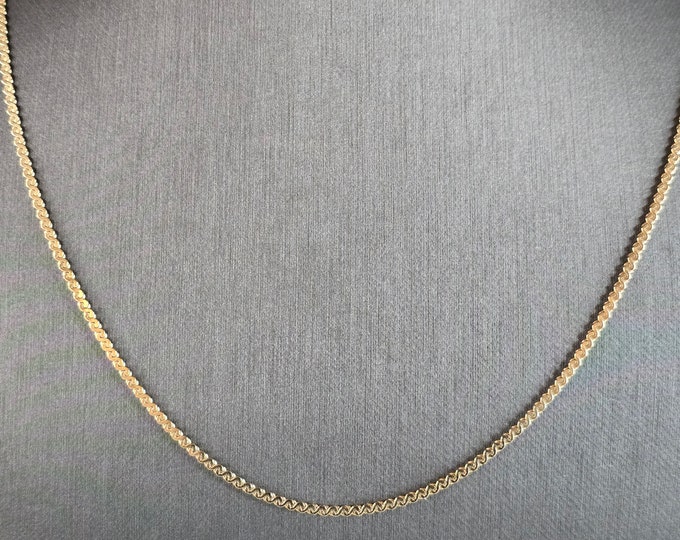 Womens Vintage Estate 14K Yellow Gold Necklace 7.4g E6155