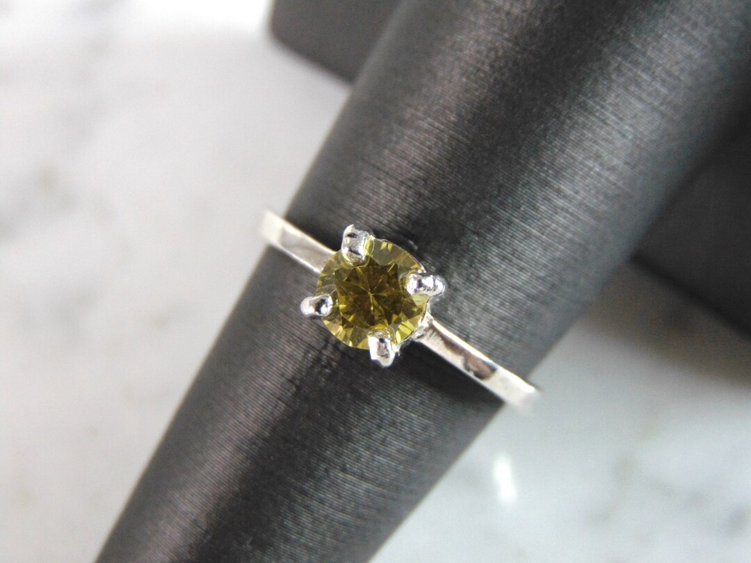 Silver Beryl Rings Womens Sterling Silver Ring W/ Golden Beryl Colored Stone 2.6g E5794 - Etsy