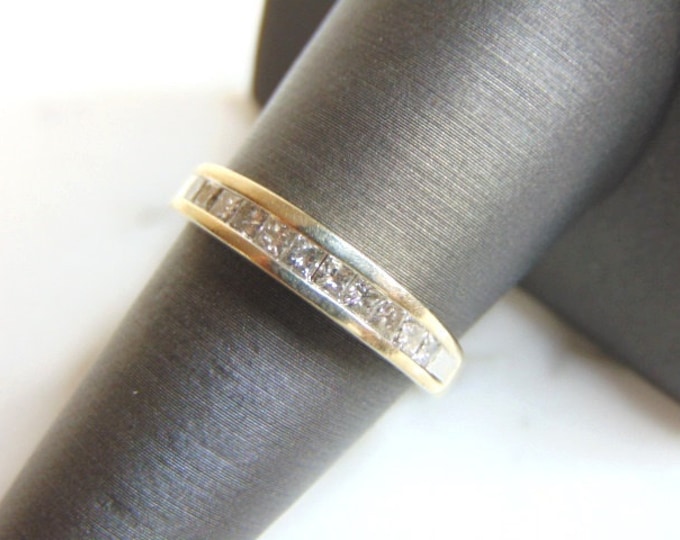 Women's Vintage Estate 14K White Gold Diamond Ring, 3.3g E1930