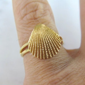 Womens Vintage Estate 14K Yellow Gold Seashell Ring 4.8g E814 - Etsy