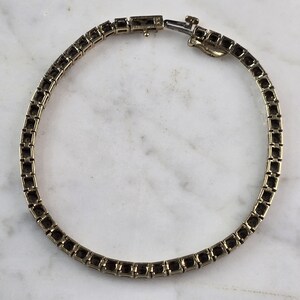 Damen Vintage Gut 10k Gold Diamant Tennis Armband 11.6g E980 Bild 2