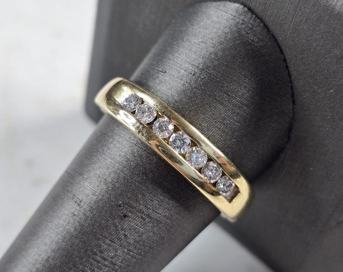 Mens Vintage Estate 14K Yellow Gold Diamond Ring 6.2g E6872