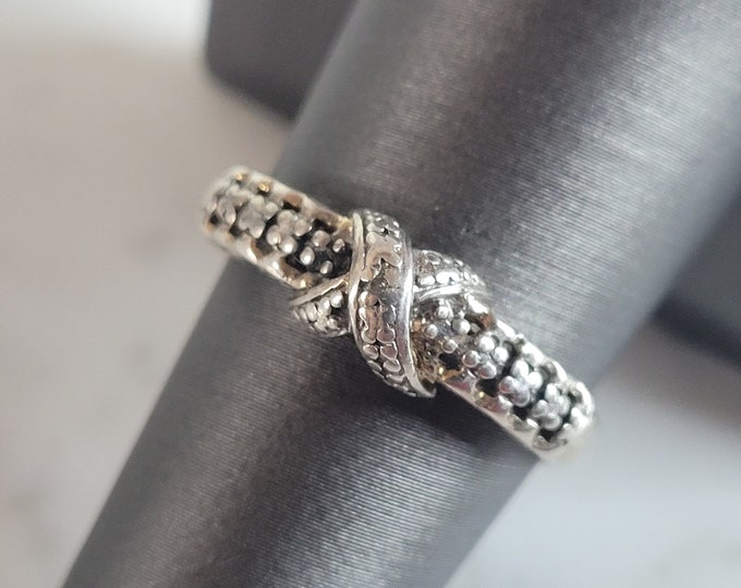 Womens Vintage Estate Sterling Silver Ring 2.7g E6902