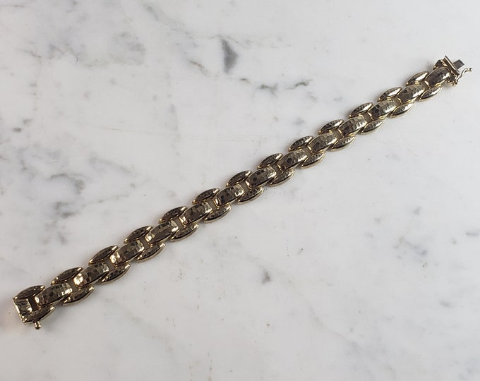 Womens Vintage Estate 10K Yellow Gold Chain Link Bracelet 11.2g E6204