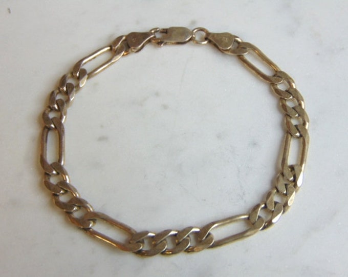Womens Vintage Estate Sterling Silver Italian Chain Link Bracelet 12.9g E5240