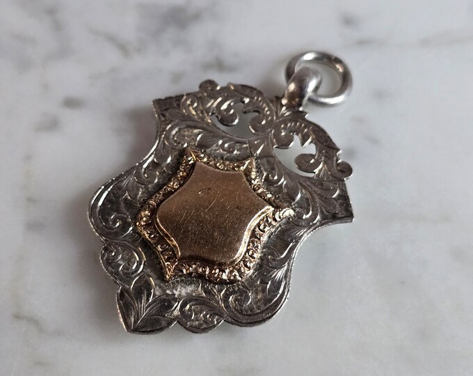 Antique English Sterling Silver Watch Fob Medal 9.7g E7513