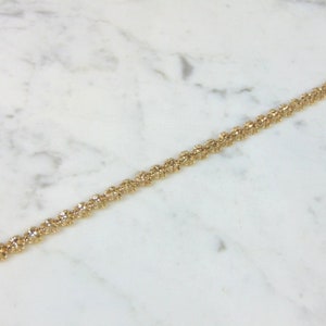 Womens Vintage Estate 14K Gold Diamond Cut Filigree Heart Bracelet 10.2g E1748